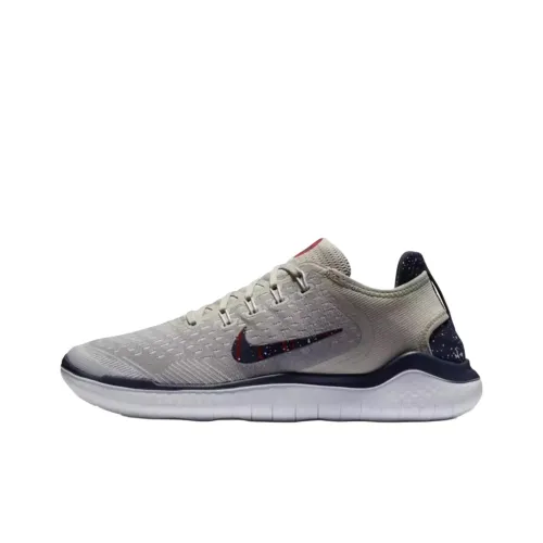Nike Free RN 2018 Амортизация Износостойкий Низкий Топ Беговые кроссовки Унисекс Абрикос