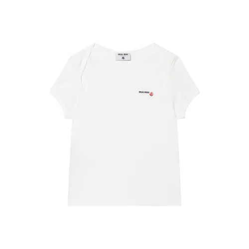MIU MIU x PETIT BATEAU Стандартная футболка Женская Белая