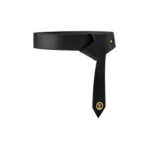 LOUIS VUITTON Ремни из коровьей кожи Женские Черные Ширина 4,5 см