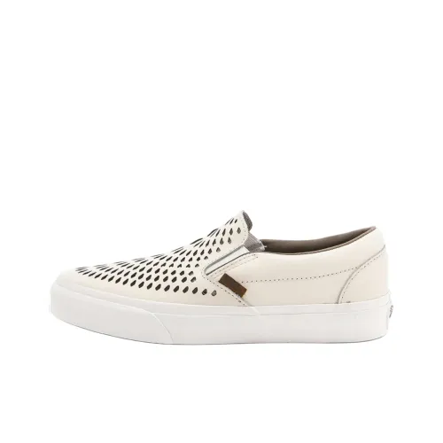 Vans CLASSIC Slip-On Low Top Скейтборд Кроссовки Унисекс Экрю