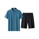 Комплект (Средний зеленый топ + черные шорты)