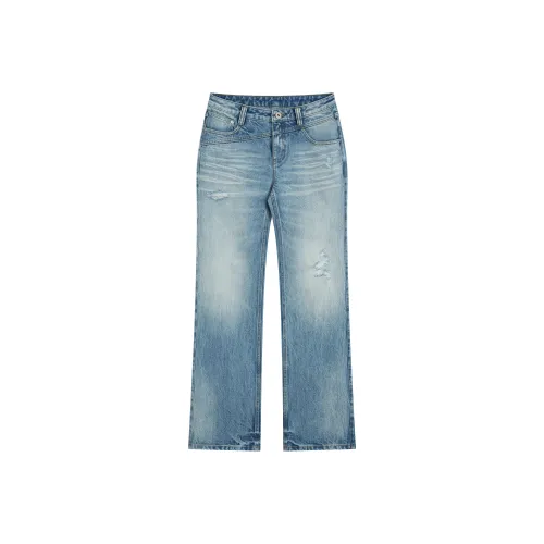 RUNTOTHEFUTURE Винтажные ледяные синие женские джинсы