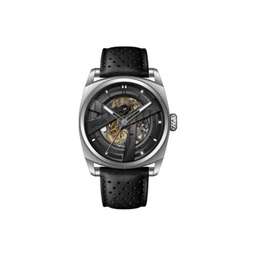 UYICOO HEURES CRÉATIVES Collection Черный Воин Наручные часы Автоматический Механический Механизм Кожаный Ремешок 41