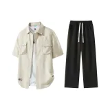 Бежево-абрикосовый + Черный