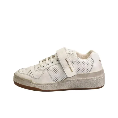 SAINT LAURENT Низкие кроссовки для скейтбординга Женские Белые