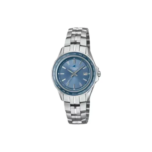 CASIO Manta S40 Collection Солнечный Кварцевый Механизм Титан Ремешок Часы Унисекс Синий Циферблат