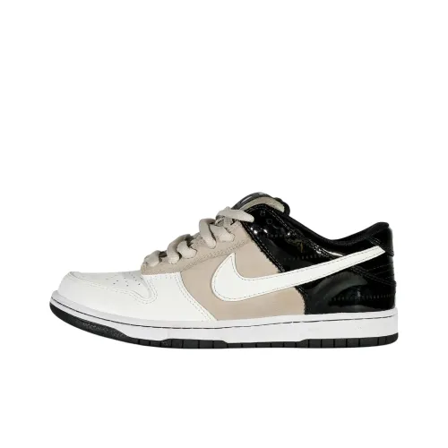Nike Dunk SB Slip-resistant Амортизация Устойчивость к истиранию Низкий топ Скейтбординг Кроссовки Унисекс Серый Белый