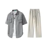 Дымчато-серый + Вересковый серый