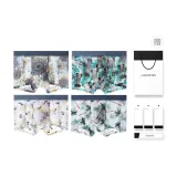 [Четырехкомпонентный подарочный набор коробка] Цветочный дизайн + Столб + Буква + Кокосовая пальма