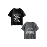 [Мальчики 100% хлопковая футболка] Черный Nubi Armor комплект + графитовый серый