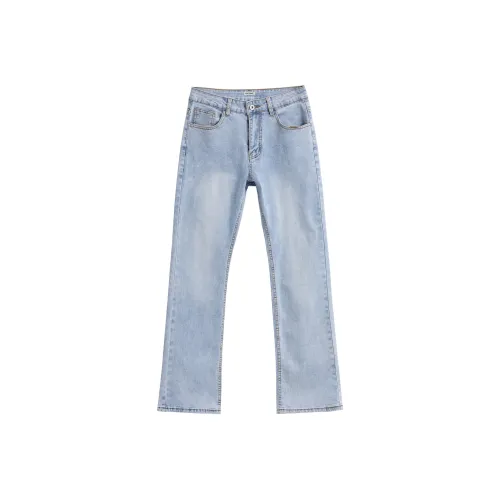 ENTONG Ледяной синий Унисекс Джинсы