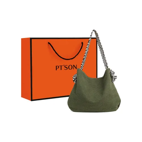 PT'SON Ткань Подмышечный Сумка на плечо Тоут Обычный Женский Зеленый