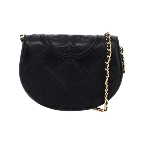 TORY BURCH Fleming Напп Кожа Сумка через плечо Мини Женская Черная