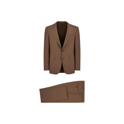 Canali Бизнес-костюм мужской карамельного цвета