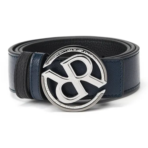 RARE Ремни из коровьей кожи унисекс темно-синий 3,5 см