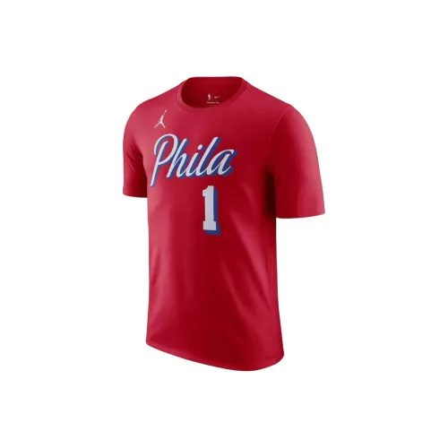 Джордан Philadelphia 76ers T-Shirt Мужская Красная