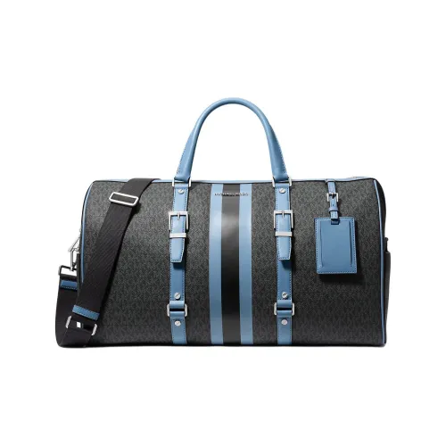 MICHAEL KORS Bedford Холст Одно Плечо Сумка Экстра Большая Женская Черная и Синяя