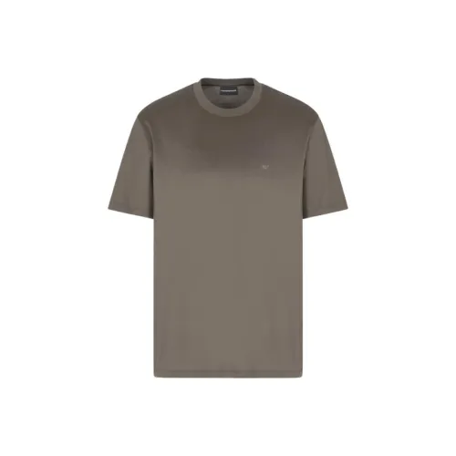 EMPORIO ARMANI FW25 T Рубашка Мужская Серый Зеленый