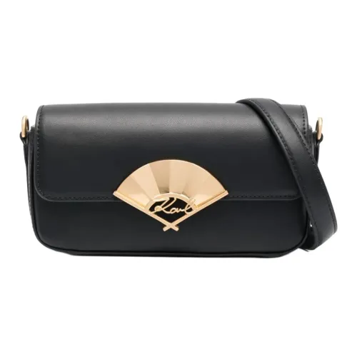 KARL LAGERFELD Телячья кожа Сумка через плечо Стандартная Женская Черная