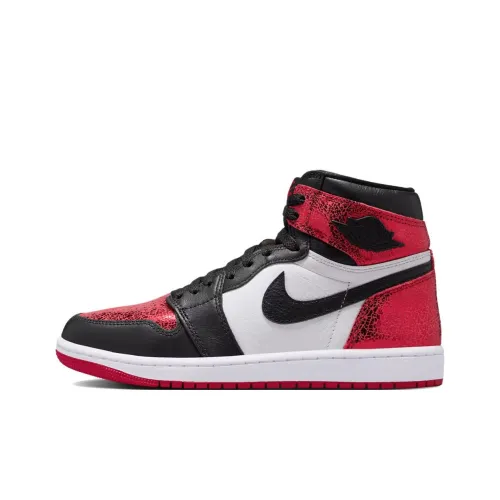 Jordan Air Jordan 1 Винтажные баскетбольные кроссовки High Топ Белый Красный Черный Женские
