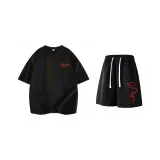 Комплект одежды [Черная (Красная) футболка + Черные (Красные) шорты]