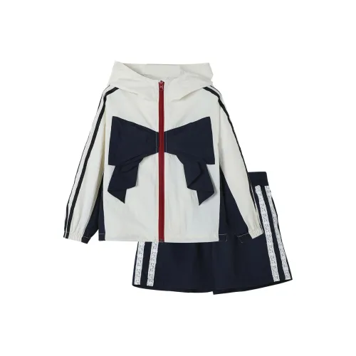 YUANYUAN GIRL Повседневная спортивная одежда 2 предмета комплект белый и черный для детей в возрасте 3-7 лет