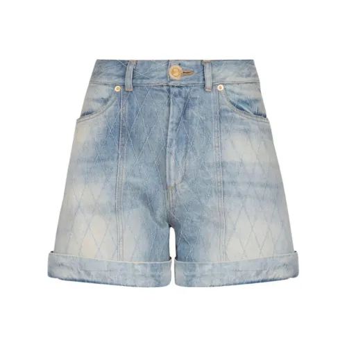 BALMAIN SS25 Джинсовые шорты Женские Синие