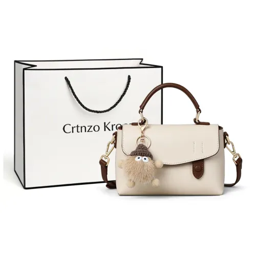 Crtnzo Kroez Сумка через плечо из спилок коровьей кожи с синтетической кожей женская цвет молочный белый