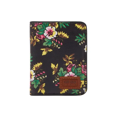 KENZO Полиуретан с полиэстером держатель для карт стандартный мужской черный многоцветный