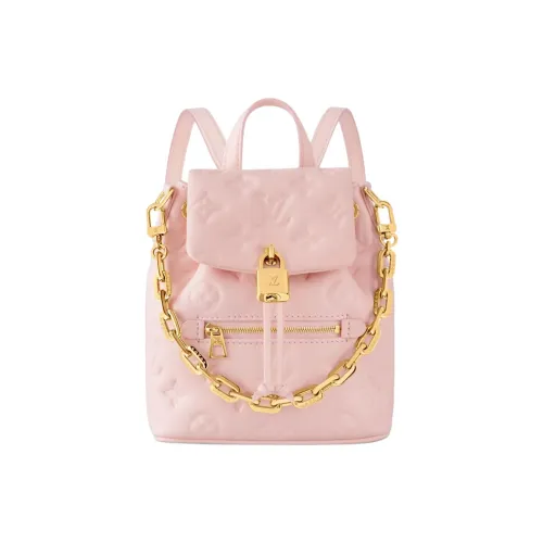 LOUIS VUITTON Coussin Овечья шкура Рюкзак Мини Женские Жасмин Пудра