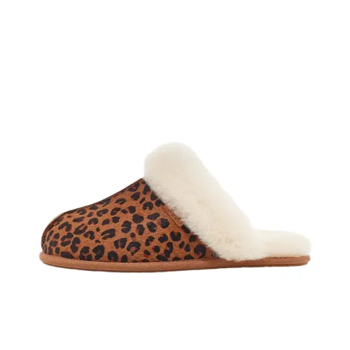 UGG Scuffette II противоскользящие домашние тапочки для женщин с леопардовым принтом