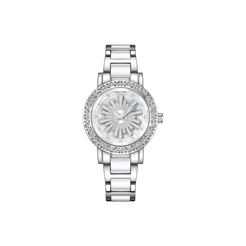 Clip Clop Кварцевый механизм керамический ремешок женские часы белый циферблат