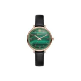 Розовое золото, зеленый циферблат