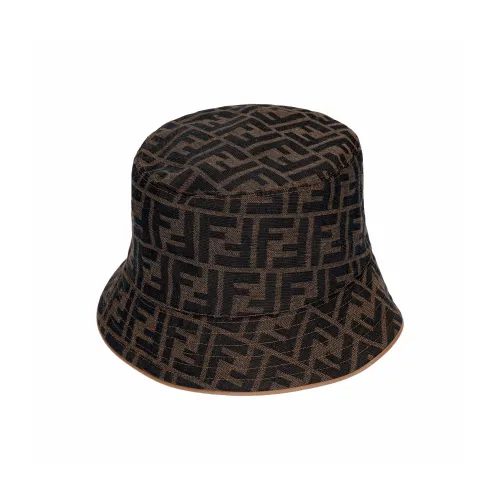 FENDI Cotton Bucket Hats Мужской Коричневый