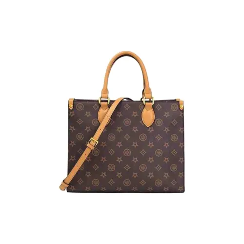 DAPHNE PVC Тоут Сумка Сумка для покупок Сумка через плечо Сумка среднего размера Женская Фундуковый Maca Коричневый