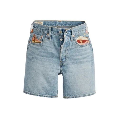 Levis Синие Женские Джинсовые Шорты