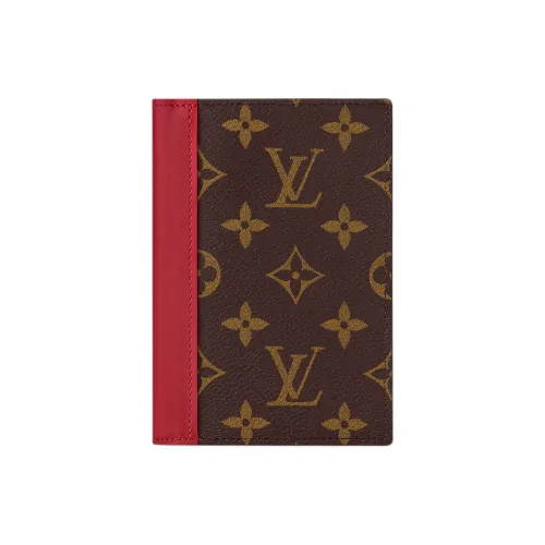 LOUIS VUITTON Colormania Покрытый холст Держатель для паспорта Унисекс Красный и Коричневый