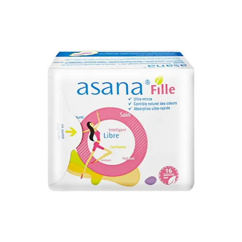 ASHANA Purple Core Очень тонкий Мини Гигиенические прокладки Устраняющие запах 190 мм 16 шт