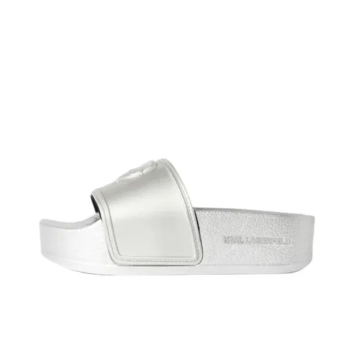 Karl Lagerfeld Слипоны Женские Серебряные