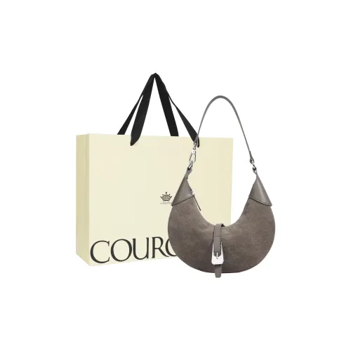 COURONNE Коровья кожа Сумка на плечо Стандартная Женская Кофейная Diana Красная Льняная Серая