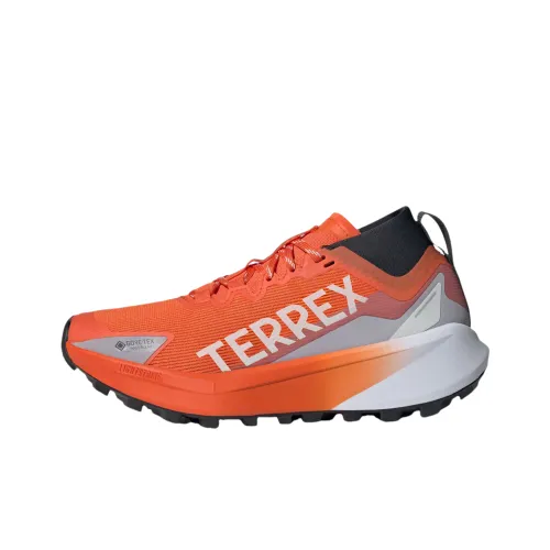 adidas Terrex Agravic Беговые кроссовки Низкий Топ Half Impact Оранжевый/Белый/Угольный Черный Женские