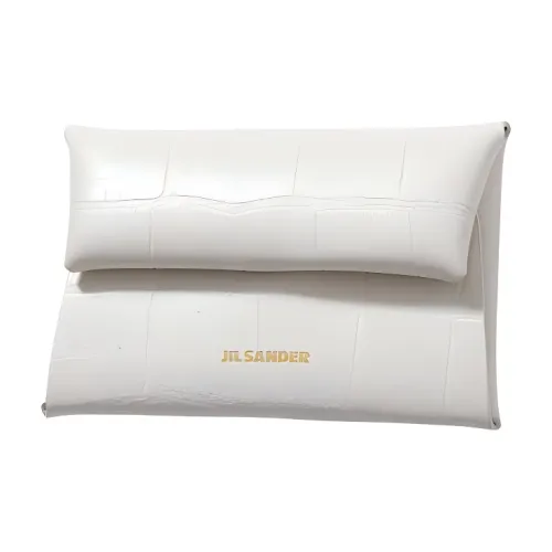 JIL SANDER Кожа Монета Кошелек Мини Женский Мел Белый