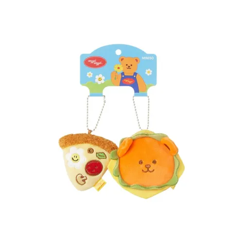 Miniso Wiggle Коллекция Двойной Гамбургер Pizza Куклы Плюшевый Брелок 11,5 см 13 см Рекомендуемый рост