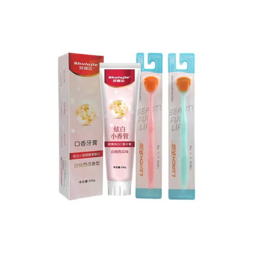 Shulujie Отбеливающие зубные пасты + лезвия для чистки языка Комбо наборы инструментов для ухода за полостью рта и освежения дыхания