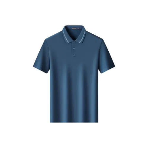 LUOZI Мужская поло в морском синем цвете