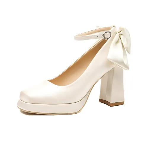 GOSO Грубый каблук Высокие каблуки 9CM Женские Шампанское