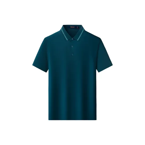 LUOZI Озерный зеленый Мужская рубашка поло