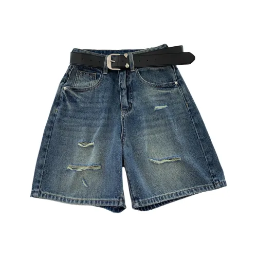 OUBO Синие Женские Джинсовые Шорты