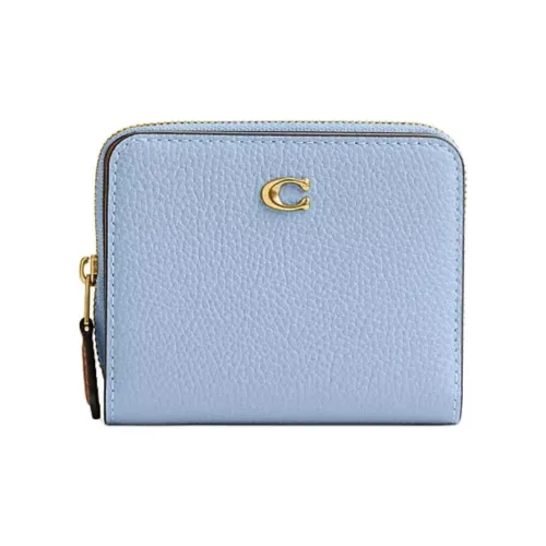 COACH BILLFOLD Кожа Кошелек Мини Женский Синий