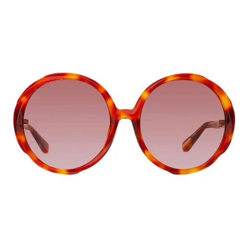 Linda Farrow Ацетат Круглые Солнцезащитные очки Женские Красные
